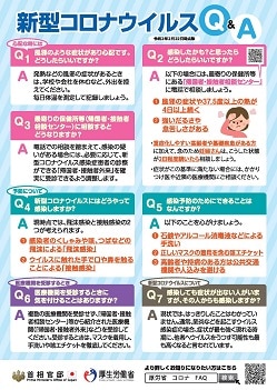日本語の Q&A ポスター。